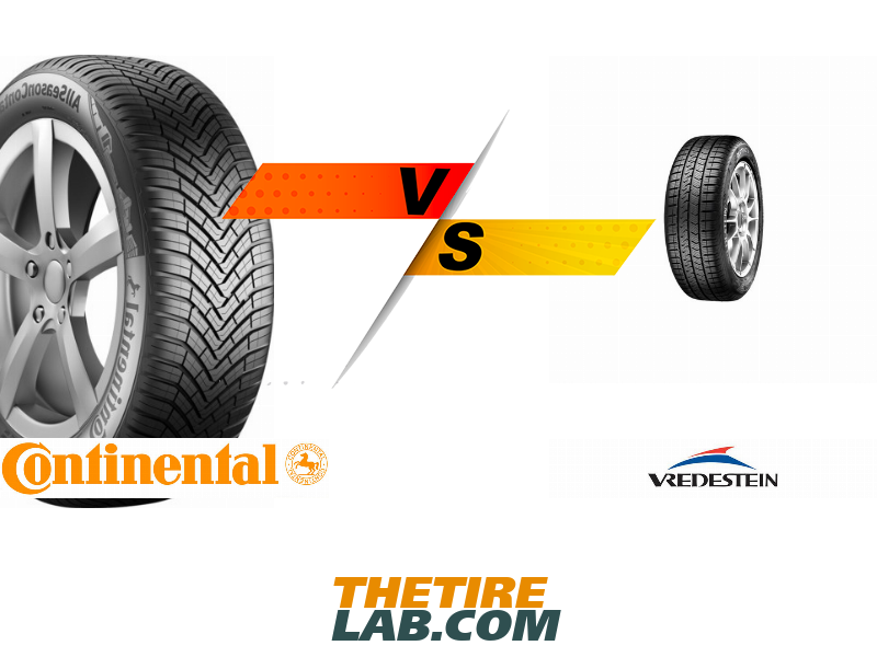 Comparison Continental AllSeasonContact vs. Vredestein Quatrac 5