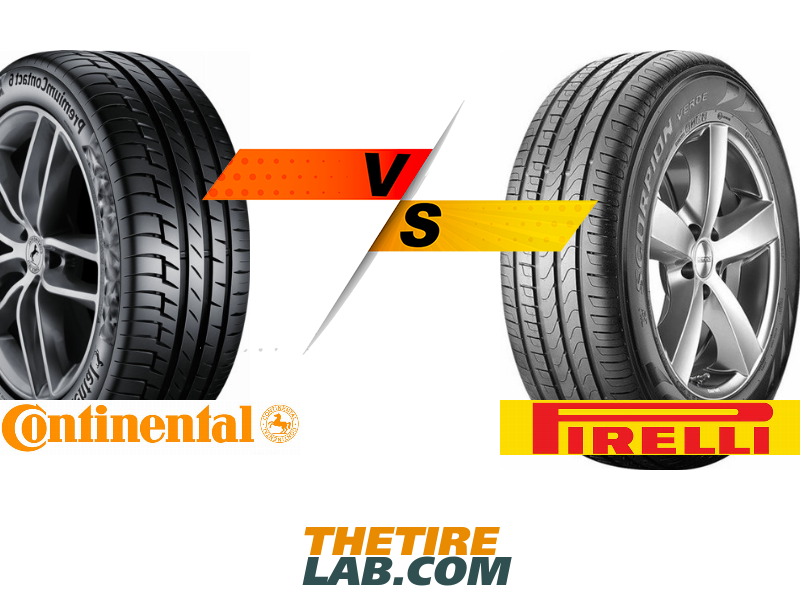 Comparison: Continental Pirelli PremiumContact 6 Verde Scorpion vs